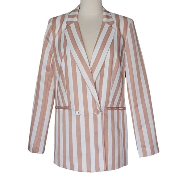 Forever 21- Blush/Cream Double Breasted Blazer - Picture 4 of 6